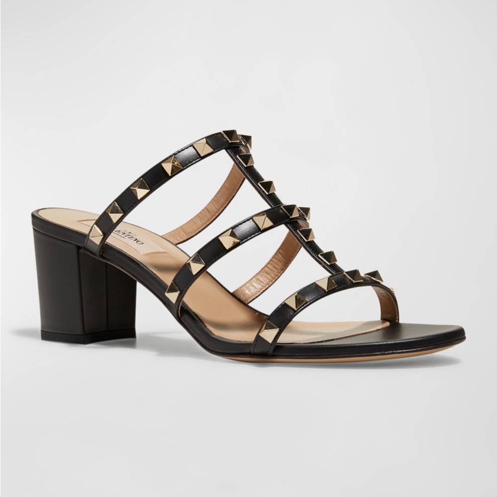 Valentino Garavani Rockstud Caged 60mm Slide Sandals